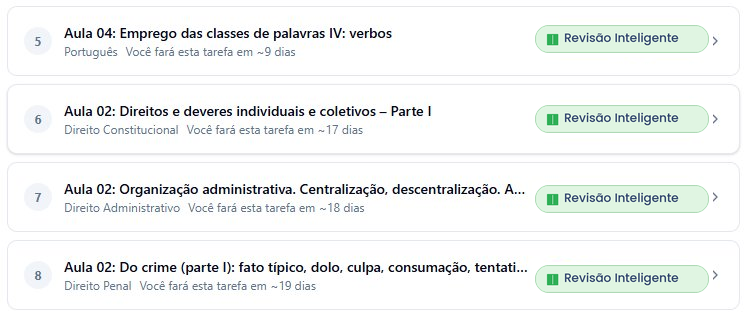 Revisão Inteligente na plataforma